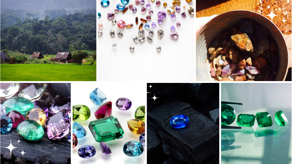 Natural Gemstones and mining Images 